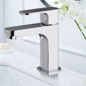 Image de Robinet de salle de bain et toilette mitigeur lavabo chrome Design