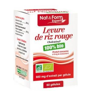 Nat & Form Levure de Riz Rouge Bio 60 gélules