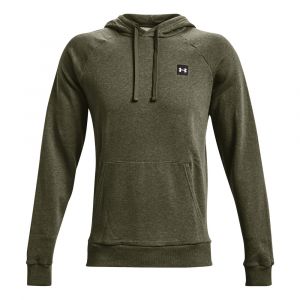 Under Armour Rival Fleece Hoodie Sweat à Capuche, Marine Od Green Light Heather/Onyx White, M Homme