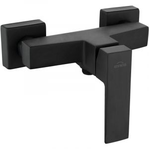 Invena Robinet douche avec mitigeur rectangle mural Laiton Noir