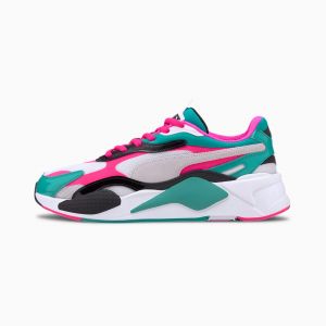 Puma Chaussure Basket RS-X3 Plastic, Blanc/Rose, Taille 42, Chaussures