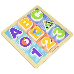 Image de Melissa & Doug Melissa et Doug First Play Wooden ABC-123 Chunky Puzzle (9 pièces)