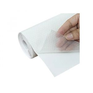 Tapis de Fond de Tiroir et R&eacute;frig&eacute;rateur Transparent Auto-adh&eacute;sif en EVA Antid&eacute;rapant Pr&eacute;d&eacute;coupe 44,5cmx500cm Protection Cuisine