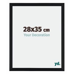 Yd. - Your Decoration - 28x35 cm - Cadres Photo en mdf Avec Verre acrylique - Anti-Reflet - Excellente Qualit&eacute; - Noir - Cadre Decoration Murale