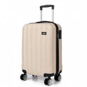 Valise Grande Taille 75cm Valise Cabine Rigide e L&eacute;g&egrave;re ABS Valise de Voyage &agrave; roulettes Valises, 94L, Beige