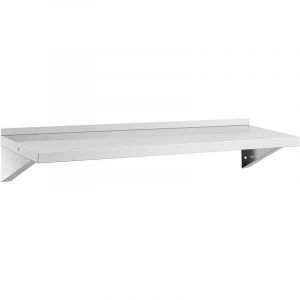 Royal Catering Étagère murale Étagère murale industrielle inox 120 x 40 cm jusqu'à 80 kg