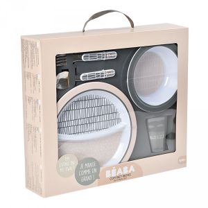 Image de Beaba Coffret Repas Cadeau 5 Pièces - Pink Grid