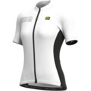 Alé Cycling Solid Color Block SS Jersey Women, white XL Maillots route