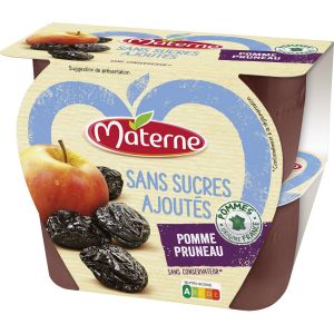 Materne Coupelles sans sucres ajoutes pomme pruneau