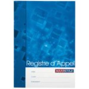 Majuscule Registre d'appel journalier non découpé 24 pages (210 x 297 mm)