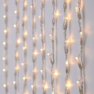 Cascade de lumi&egrave;res 220 LED blanc chaud int&eacute;rieur et ext&eacute;rieur L 2 mt