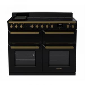 Falcon PIANO DE CUISSON ESTEL DELUXE BCTAB IND 110 CM NOIR BRILLANT LAITON ANTIQUE