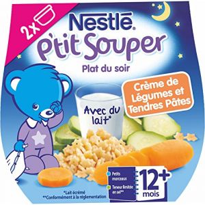 Nestlé P'tit Souper Crème de légumes tendre pâtes 2 x 200 g - dès 12 mois