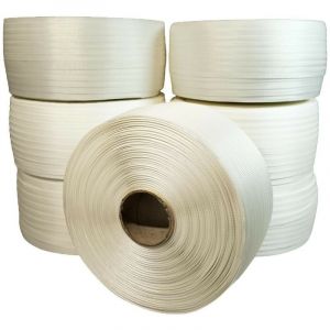 Lot de 7 Feuillards de cerclage tress&eacute;s 13 mm x 1100 m dont 1 OFFERT - Feuillard Haute R&eacute;sistance 350kg - TECPLAST LFT1