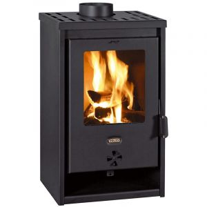 Poêle à bois Prity K1 D – 9,3 kW, Classe A+, Noir Graphite, Design Compact