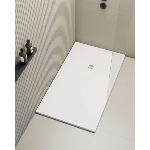Receveur de douche extraplat rectangulaire blanc 100x160 cm Hos's