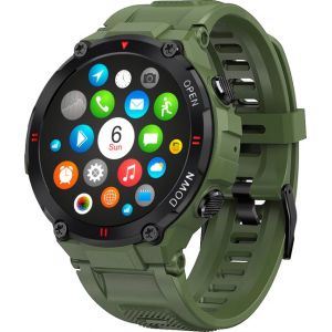Nuvance - Montre intelligente pour l'extérieur - IP67 Waterproof - Bluetooth Smartwatch pour femmes et hommes - Smartwatches - Montre de sport avec podomètre, compteur de calories, somnomètre - Convient à tous les smartphones - Vert