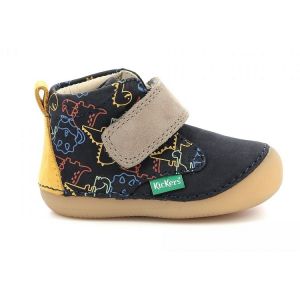 Kickers Bottillons Cuir Sabio Bleu - Couleur Bleu - Taille 18