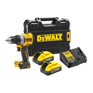 Image de Dewalt Perceuse à percussion powerstack - 2 Batteries 18V 5Ah - DCD805H2T-QW