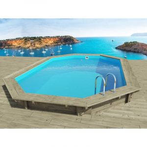 Habitat et Jardin Piscine bois " Miami 145 " - 4.86 x 3.36 x 1.45 m