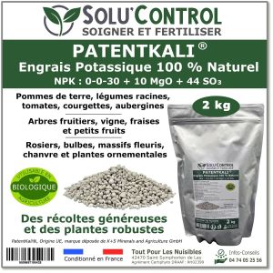 Tout Pour Les Nuisibles - 2 kg de PatentKali SOLUCONTROLEngrais Potassique 100% Naturel