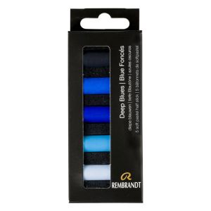 Rembrandt Pastel sec tendre Micro set Bleus foncés