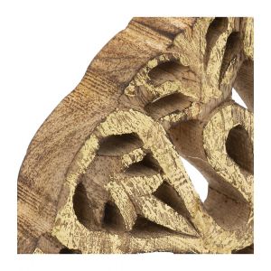 Image de Atmosphera Objet déco à poser en Bois de Manguier sculpté motifs ethniques H 34.5 cm Doré