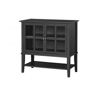 FranklinArmoire avec 2 portes en mélaminé noir