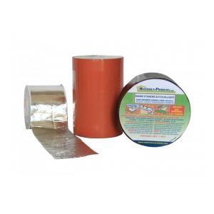 Matpro Bande etanche autocollante BUTYL &agrave; froid Rouge Tuile - 10 m x 100 cm Rouge Tuile