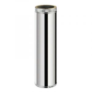 Monmobilierdesign TDPS1000 Conduit double paroi isolé pour poêle à bois longueur 100 cm Ø150 - à l'unité
