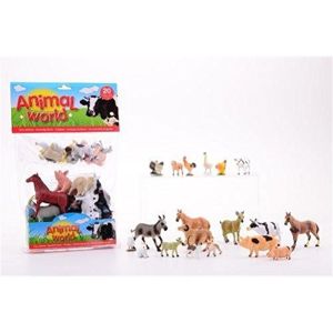 Johntoy 26790 Set de 20 animaux de la ferme.