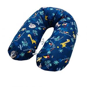 Image de Modulit Coussin d'allaitement modèle Jungle Bleu, Fabrication Française