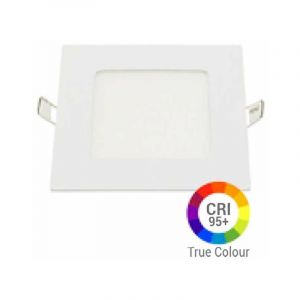 Image de Optonica Plafonnier LED Carré 6W Extra Plat Encastrable IRC95 - Blanc du Jour 6000K