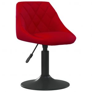 VidaXL Chaise de salle ? manger Rouge bordeaux Velours