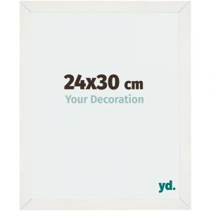 Yd. - Your Decoration - 24x30 cm - Cadres Photo en mdf Avec Verre acrylique - Anti-Reflet - Excellente Qualit&eacute; - Blanc Patin&eacute; - Cadre Decoration