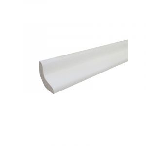 Corniches pin corniche moderne tronquée mdf blanc 23 / 23 1 barre(s) de 2.44 mètre(s) linéaire - sotrinbois