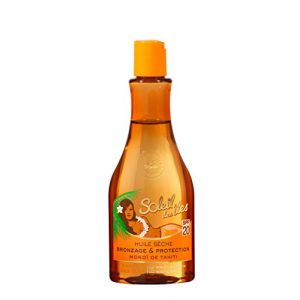 Soleil des iles Huile s&egrave;che bronzage et protection SPF 20, mono&iuml; de Tahiti