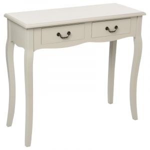 Image de Console 2 Tiroirs "Chrysa" 87cm Taupe Prix