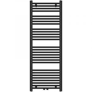 Sogood - Radiateur de Salle de Bain Sèche-Serviette 140x60cm Radiateur Tubulaire Vertical Chauffage à Eau Chaude Gris-Noir - Noir-Gris