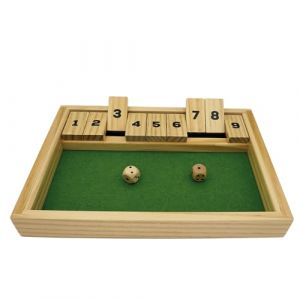 Piatnik Wilson jeux - Shut The Box - Le Grand Classique des Jeux De D&eacute;s - Fabrication en Bois FSC &ndash; Marquez Le Moins De Points Possible A L'issue des 10 Manches pour Gagner -1 &agrave; 4 Joueurs - A Partir De 6 Ans
