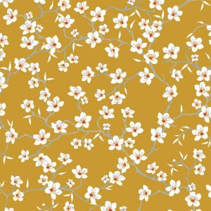 Image de Safeco Tissus fleurs d'Amandier vendu au mètre - Safz000 Jaune