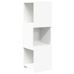 VidaXL Meuble d'angle Blanc 30,5x30x95cm Bois d'ing&eacute;nierie