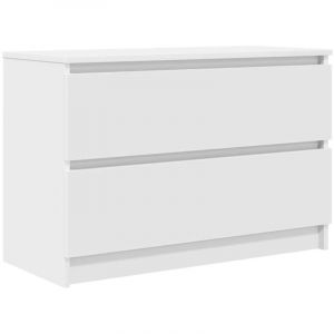 VidaXL Meuble TV blanc 80x35x54 cm bois d'ing&eacute;nierie