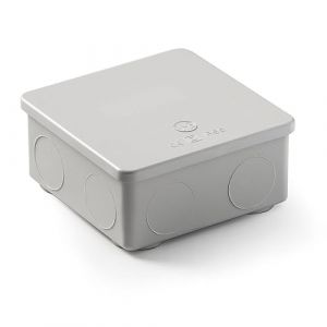 Famatel - Boitier étanche IP55 | Couvercle à pression | Sans cônes | 100x100x45 | Gris