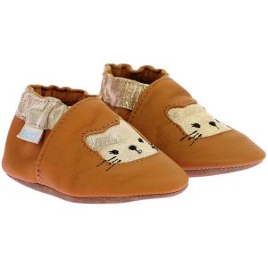 Robeez Chaussons Cuir Wild Kitten Semelle Crepe
