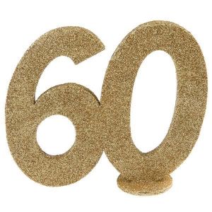 Santex 4753 - Décoration chiffre anniversaire 60 ans - or