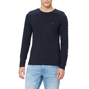 Tommy Hilfiger T-shirt d'intérieur flag signature coton Bleu