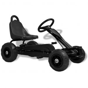 VidaXL Kart à pédales avec pneus Noir