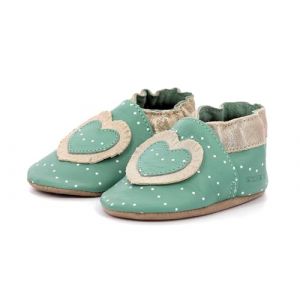 Robeez BABY TINY HEART,CHAUSSON LAYETTE VERT, 19/20 EU