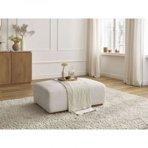 Bobochic Fauteuil & pouf Pouf sidonie tissu chiné Beige